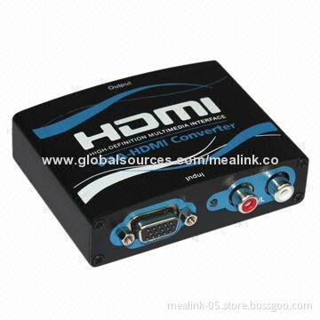 VGA + R/L to HDMI Converter with 5V DC/1A Power Supply